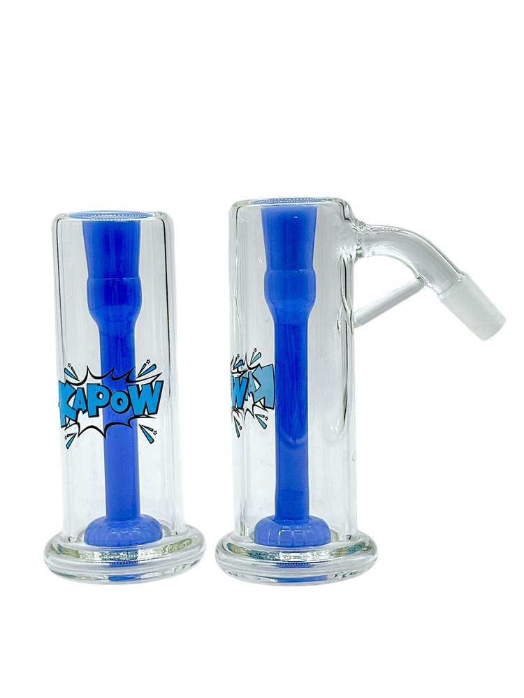 KAPOW GLASS 45 DEGREES STRAIGHT DISC PERC ASH CATCHER 5" (RSB-02)