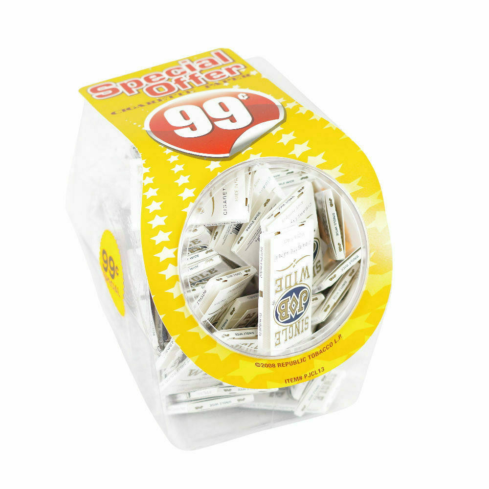 JOB SINGLE WIDE CIGARETTE PAPER JAR - 100CT