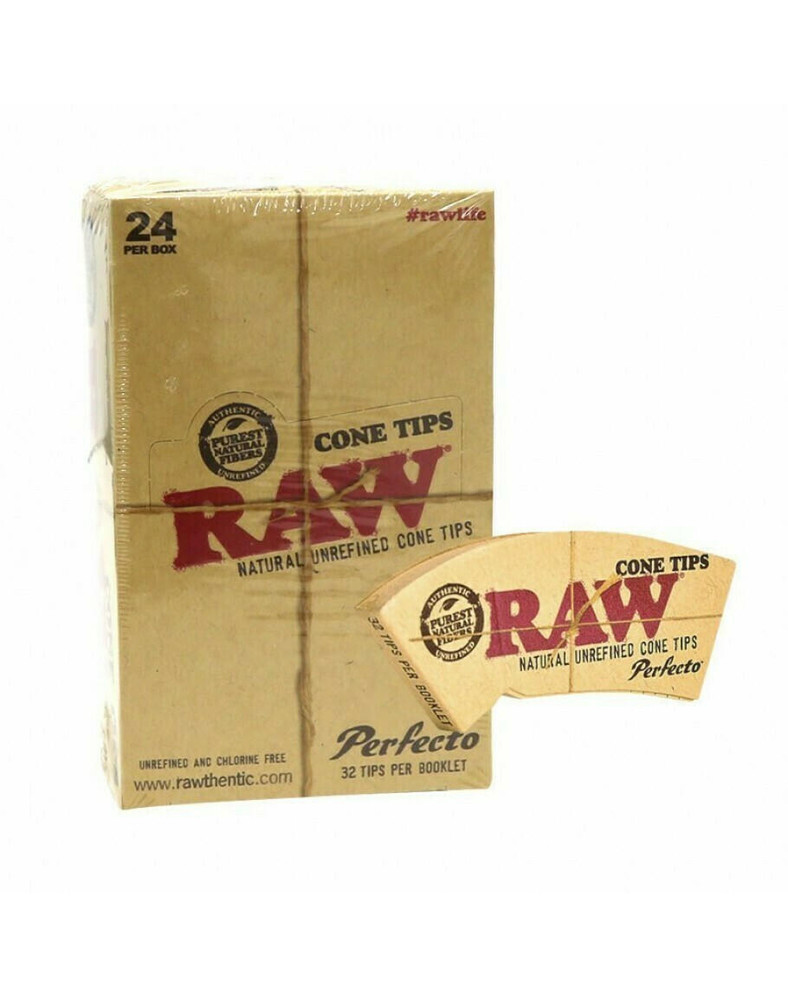 RAW PERFECTO UNREFINED CONE TIPS - 24CT