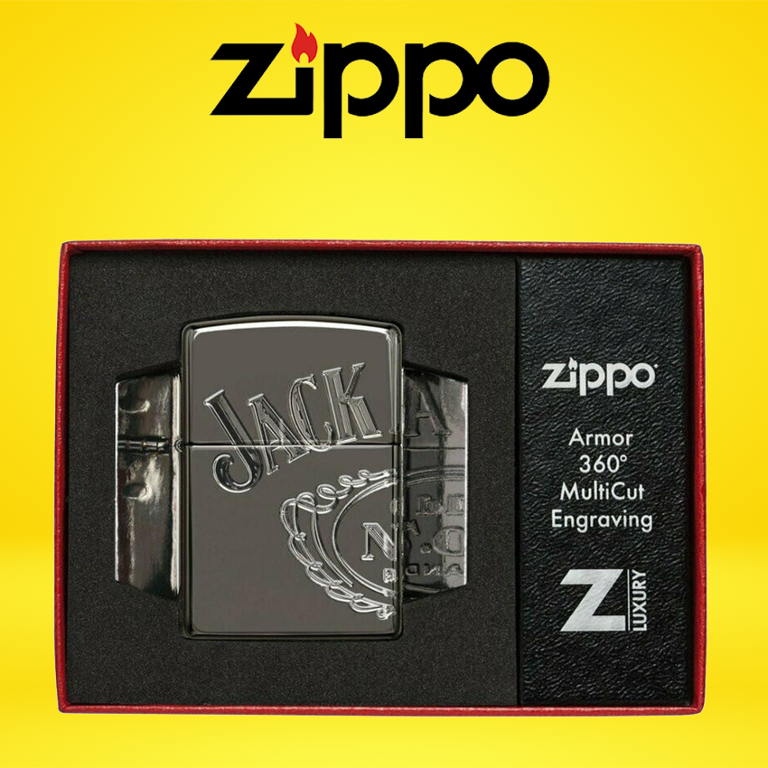 ZIPPO JACK DANIELS ARMOR MULTICUT LIGHTER - 1CT