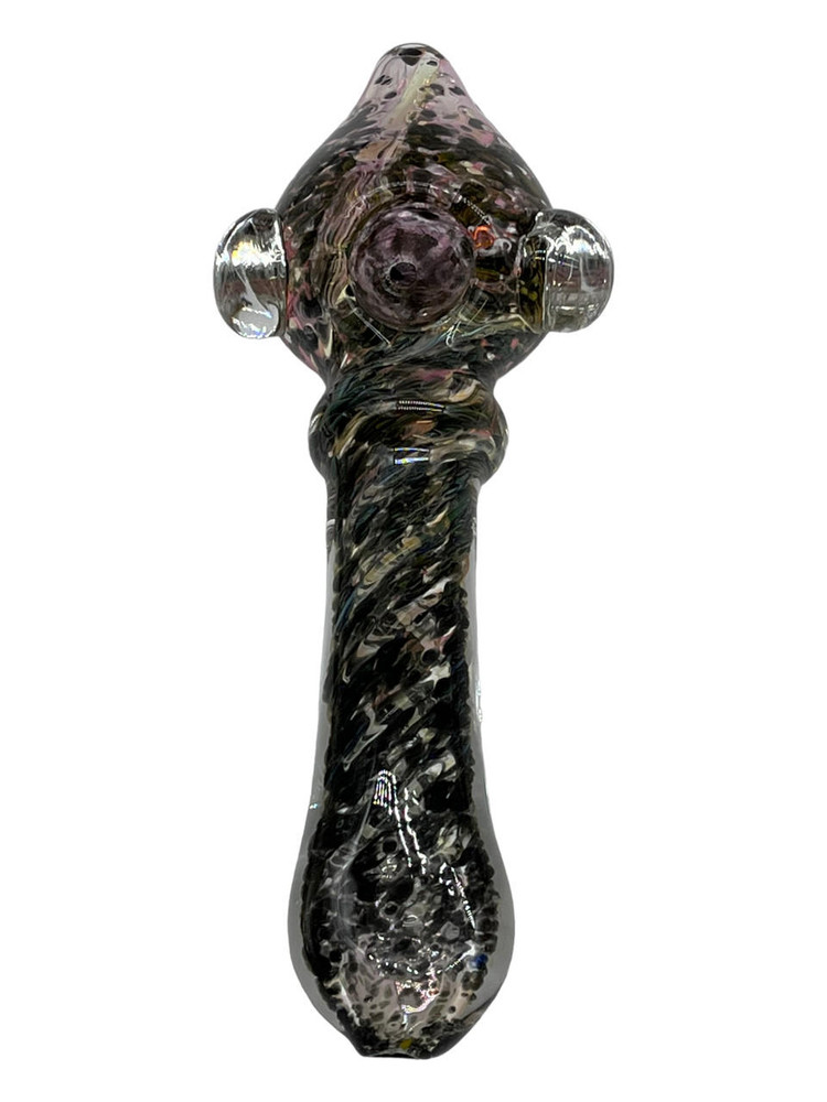 GOLD BLACK FRIT RIM HEAVY HANDPIPE 5" - BAG OF 5CT