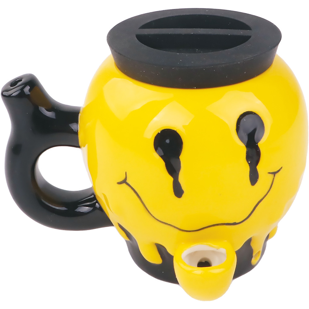 FUJIMA 3.9IN PIPE JAR - MELTED SMILEY