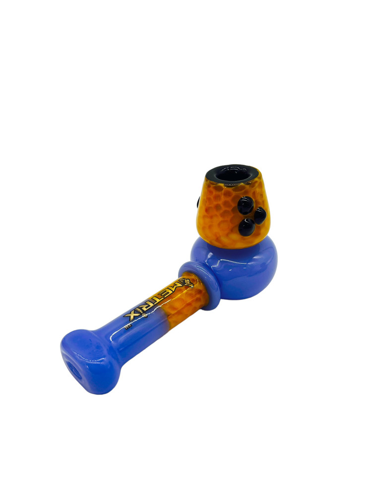 METRIX FUMED HONEYCOMB HEAD HANDPIPE ASSORTED COLOR 6" - BAG OF 5