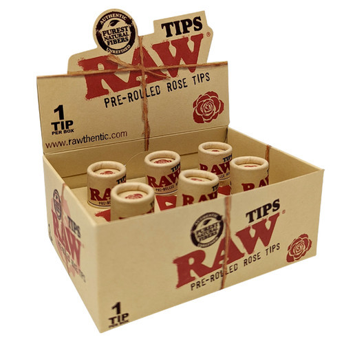 RAW PRE-ROLLED ROSE TIPS - DISPLAY OF 6