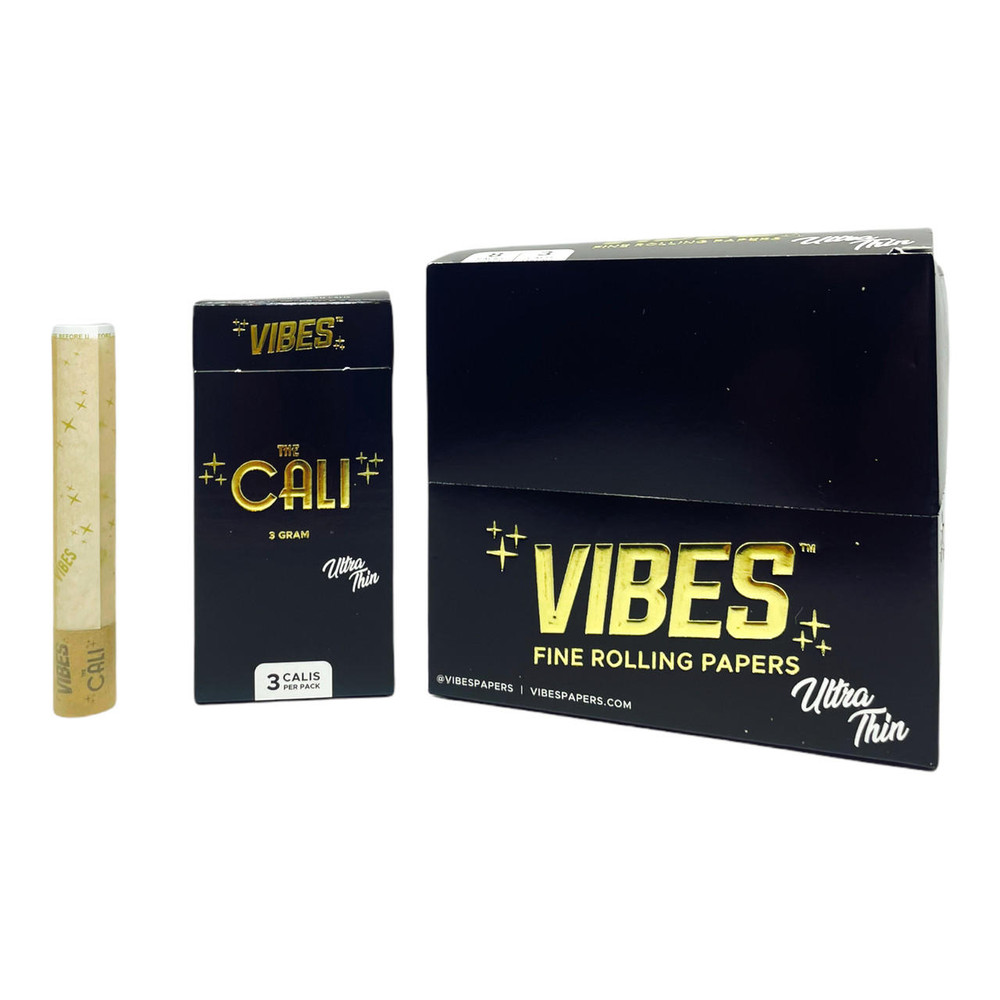 VIBES THE CALI 3 GRAMS FINE ROLLING PAPERS 8 PACKS / 3 PAPERS