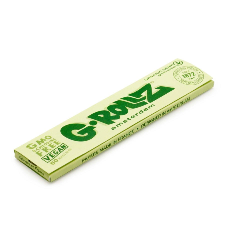 G-ROLLZ | ORGANIC GREEN HEMP ROLLING PAPERS KING SIZE - 50CT DISPLAY