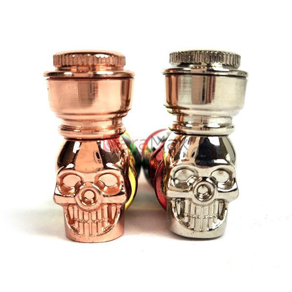 SKULL JEWELRY METAL PIPE WITH 5PC SCREENS 5.5" - 12CT DISPLAY