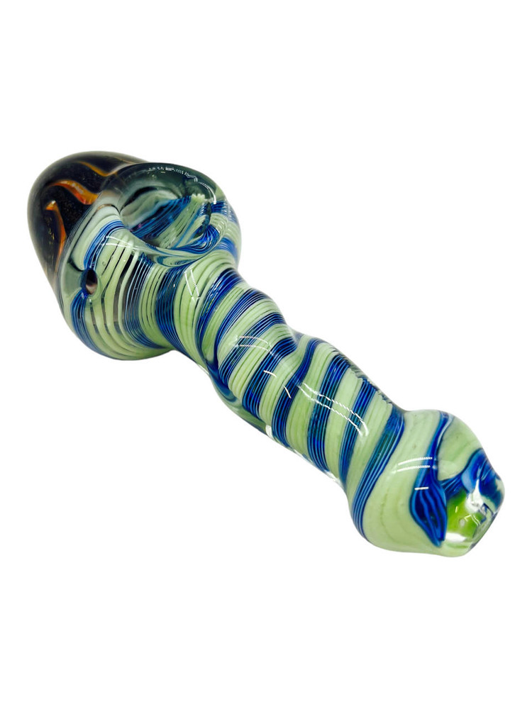 METRIX MILKY COLOR BODY GLOD FUMED HEAD HANDPIPE 5" - BAG OF 5CT