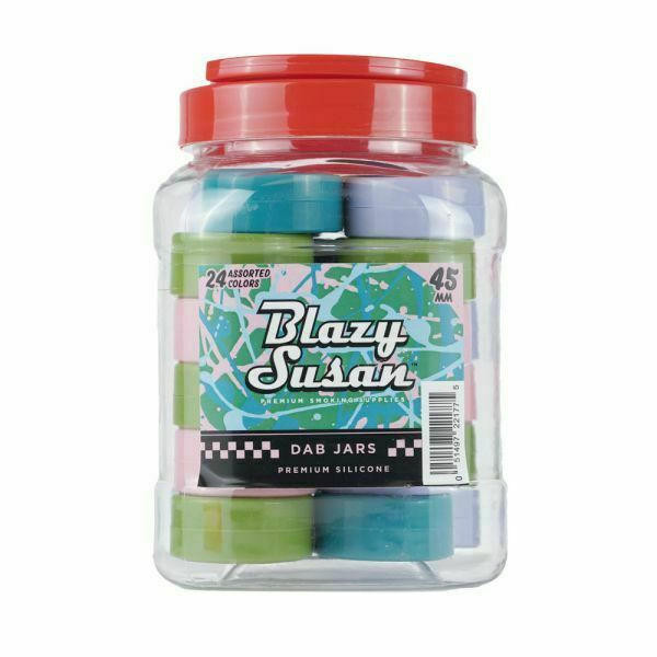BLAZY SUSAN DAB JAR 45MM ASSORTED COLOR - JAR OF 24CT