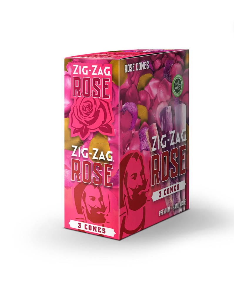 ZIG-ZAG PRE-ROLLED ROSE CONES 3PK - 8CT