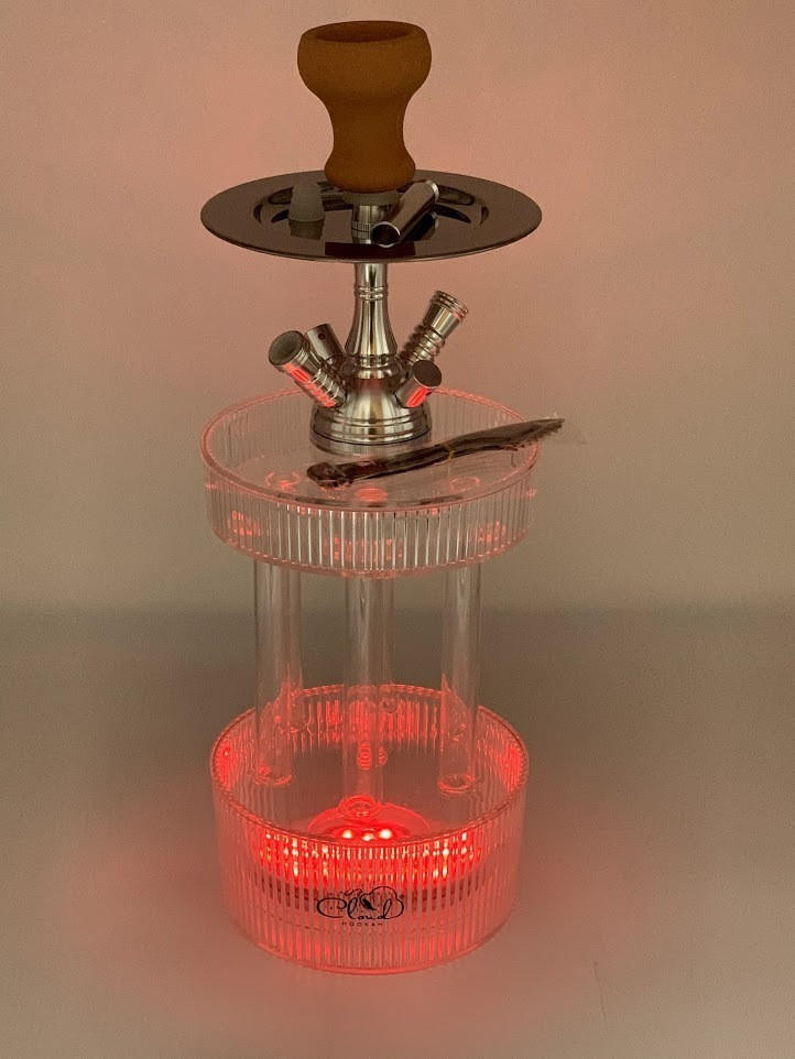 FOUNTAIN STYLE CLOUD HOOKAH WITH L.E.D. PUCK AND REMOTE 20" MIXED COLOR (OBS-019)