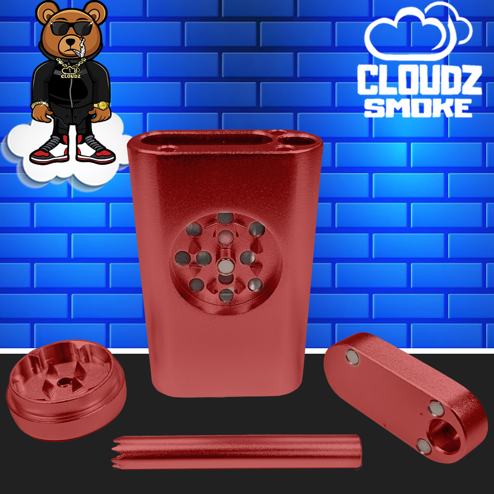 CLOUDZ SMOKE PLATIUM EDITION ALL IN ONE DUGOUT GRINDER ONE HITTER - DISPLAY OF 12