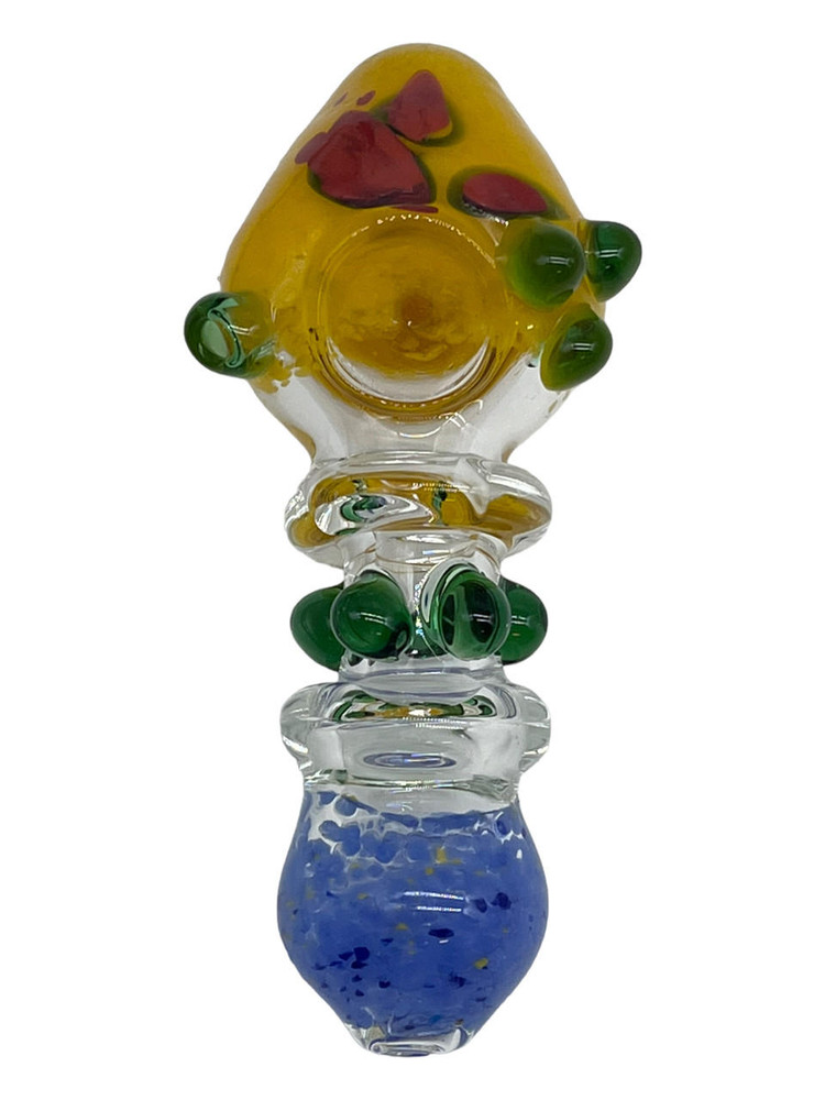 DOUBLE RING MARBLE HEAD HEAVY HANDPIPE 4" - BAG OF 5CT
