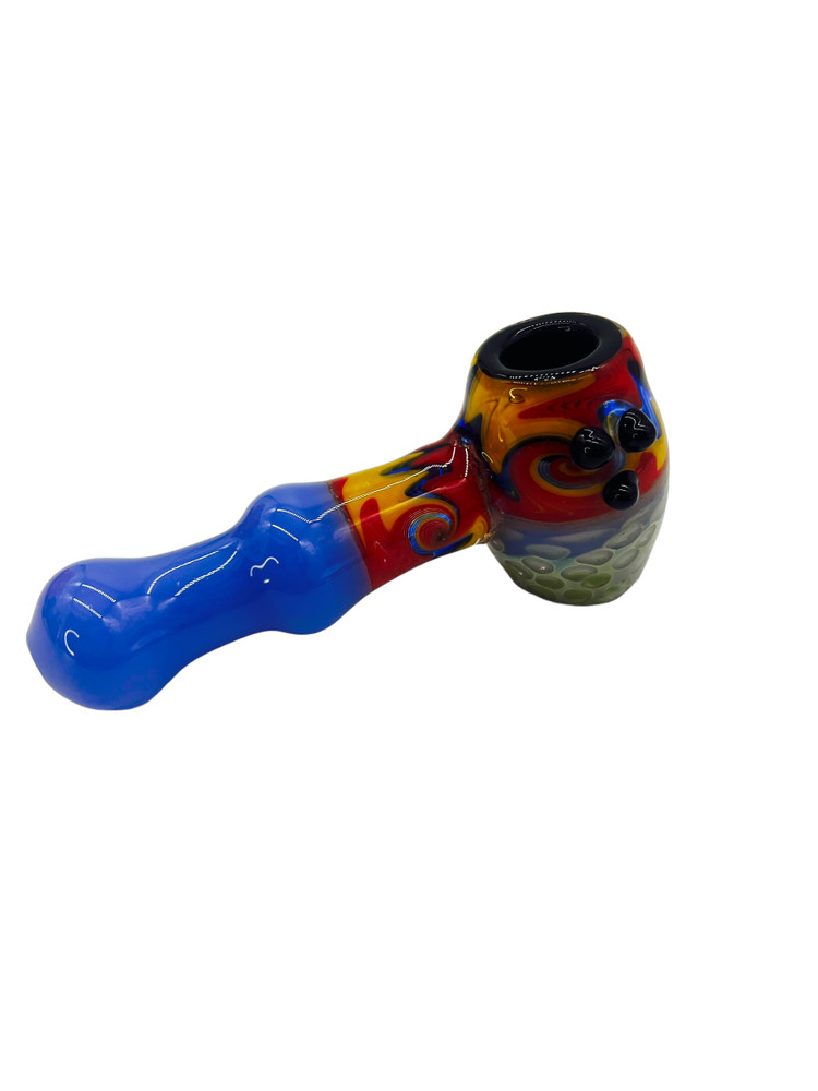 METRIX SWIRL FUMED HONEYCOMB HEAD HANDPIPE ASSORTED COLOR 5" - BAG OF 5