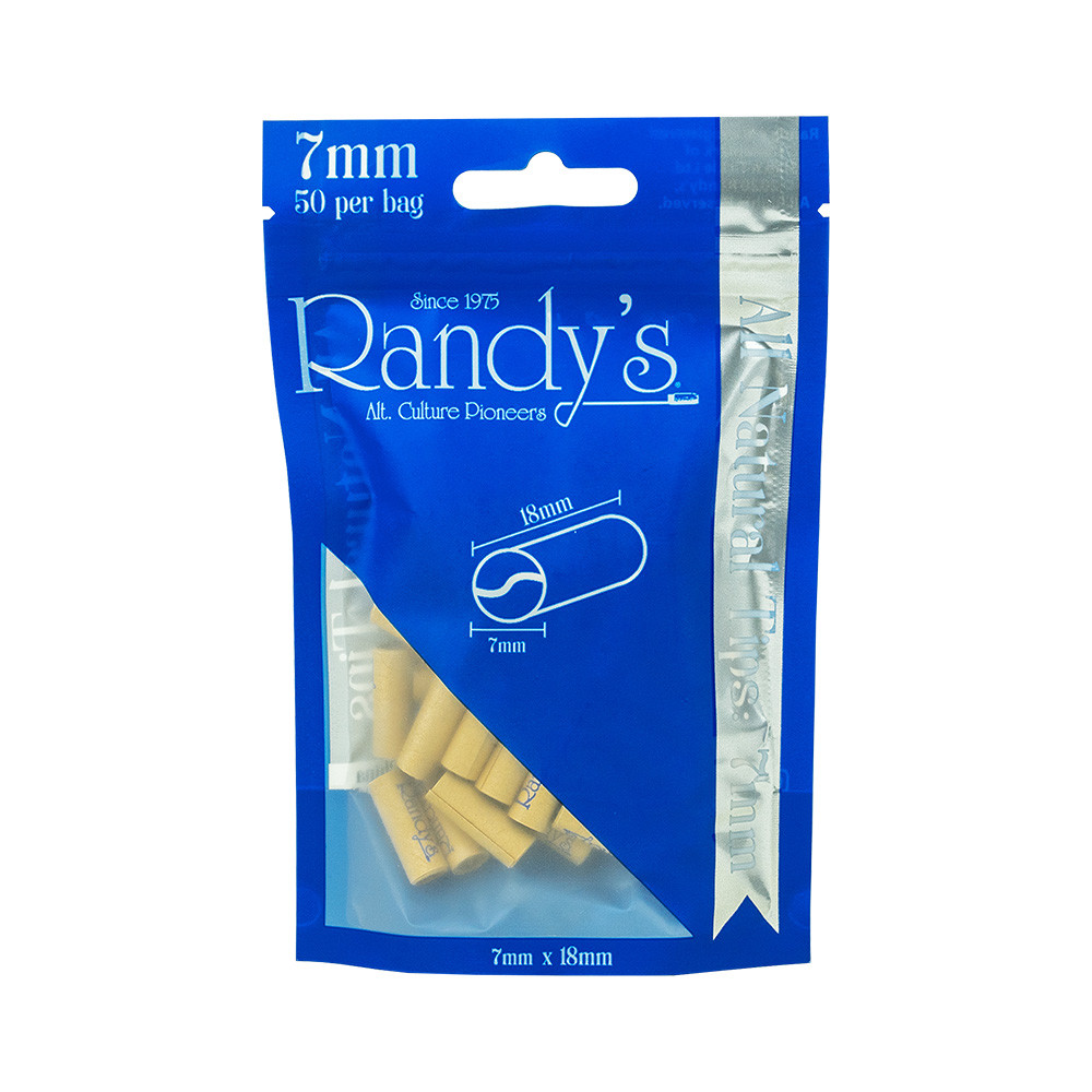 RANDY'S 50-PACK NATURAL PRE ROLLED TIPS 7mm - 20CT DISPLAY