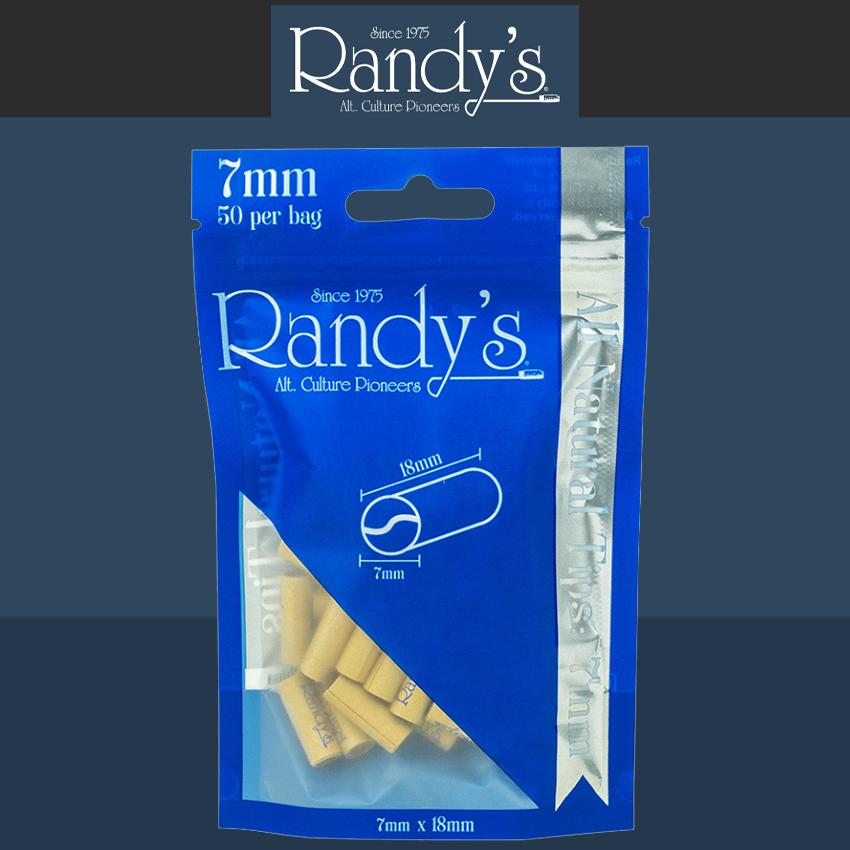 RANDY'S 50-PACK NATURAL PRE ROLLED TIPS 7mm - 20CT DISPLAY