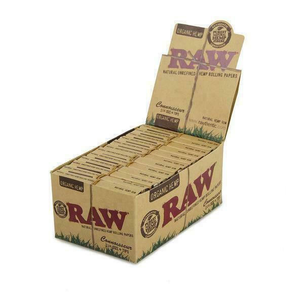 RAW 1 1/4 CONNOISSEUR PAPER WITH ORGANIC TIP - 24CT (RAW56)
