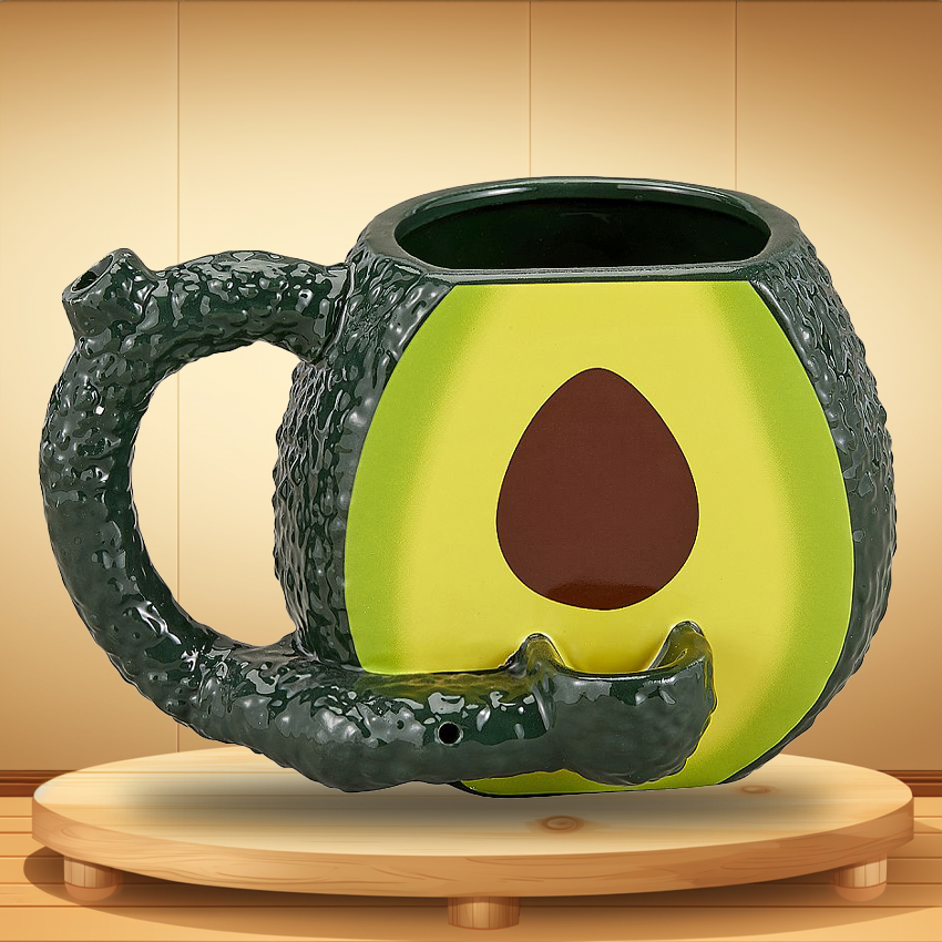 AVOCADO MUG CERAMIC HANDPIPE - 1CT