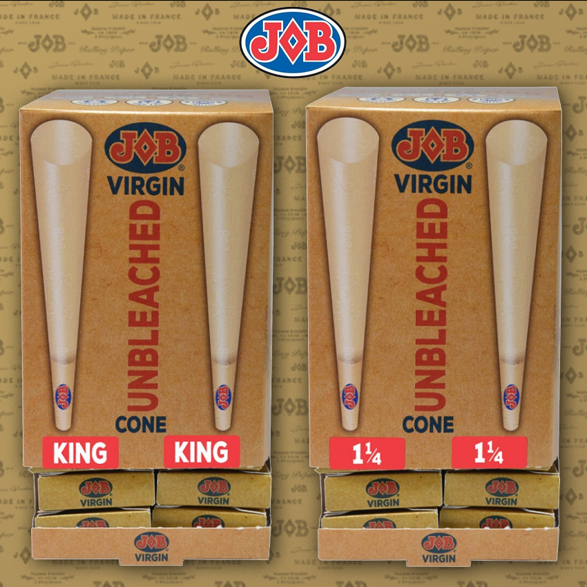 JOB VIRGIN UNBLEACHED CONES GRAVITY BOX – 24CT DISPLAY