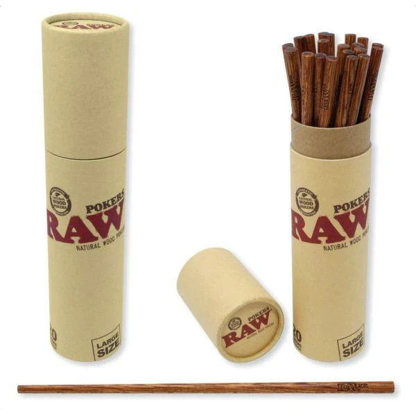 RAW 8.75" NATURAL WOOD POKER - DISPLAY OF 20