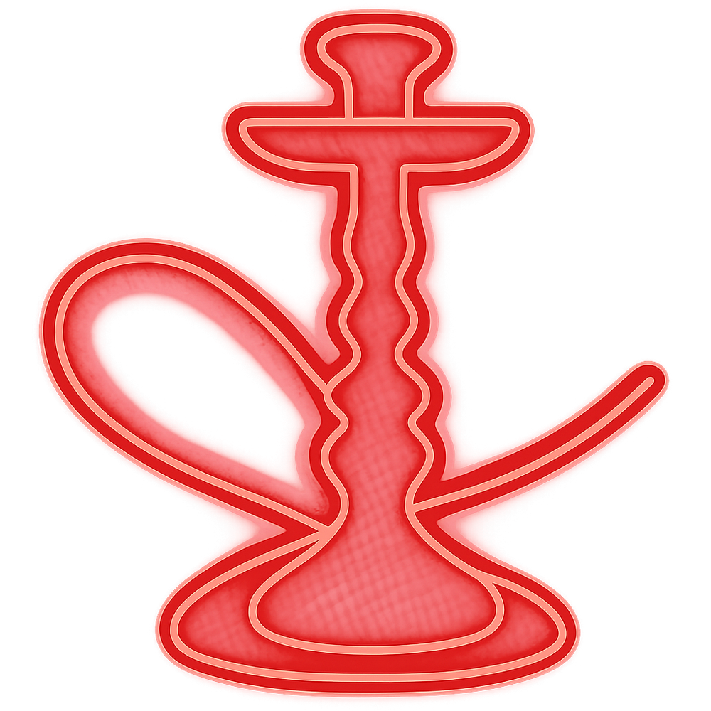 HOOKAH LED WALL SIGN - 60X50CM