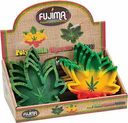 FUJIMA LEAF SHAPE ASHTRAY  - 8CT