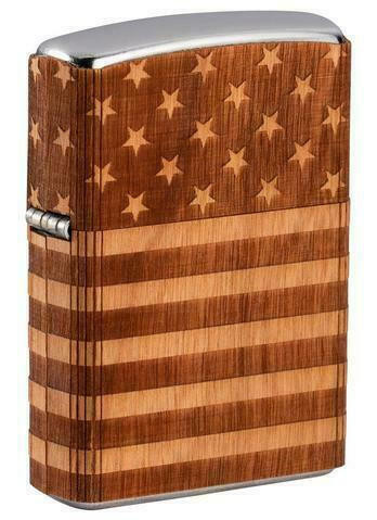 ZIPPO - WOODCHUCK USA AMERICAN FLAG WRAP - 1CT