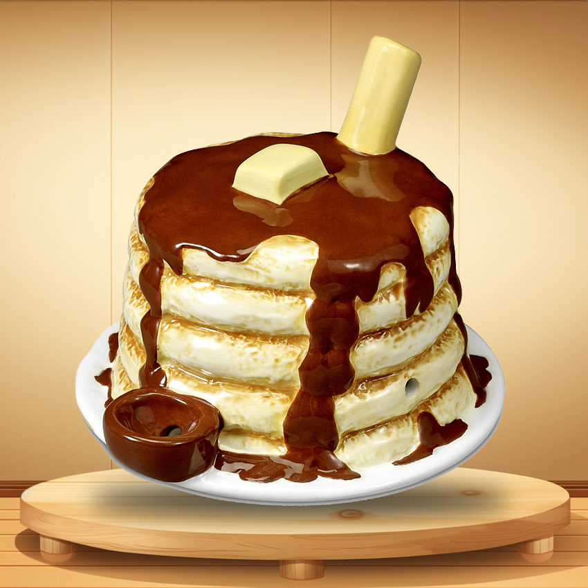 PANCAKE STACK PIPE CERAMIC HANDPIPE - 1CT