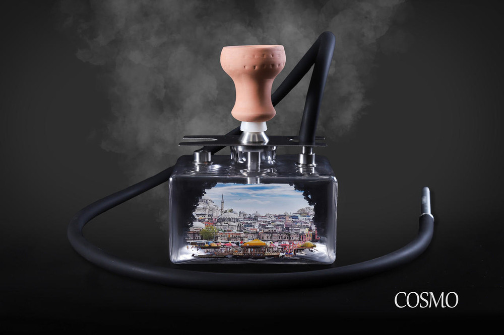 VAPOR HOOKAH COSMO 1 HOSE HOOKAH ASSORTED DESIGN - 1CT