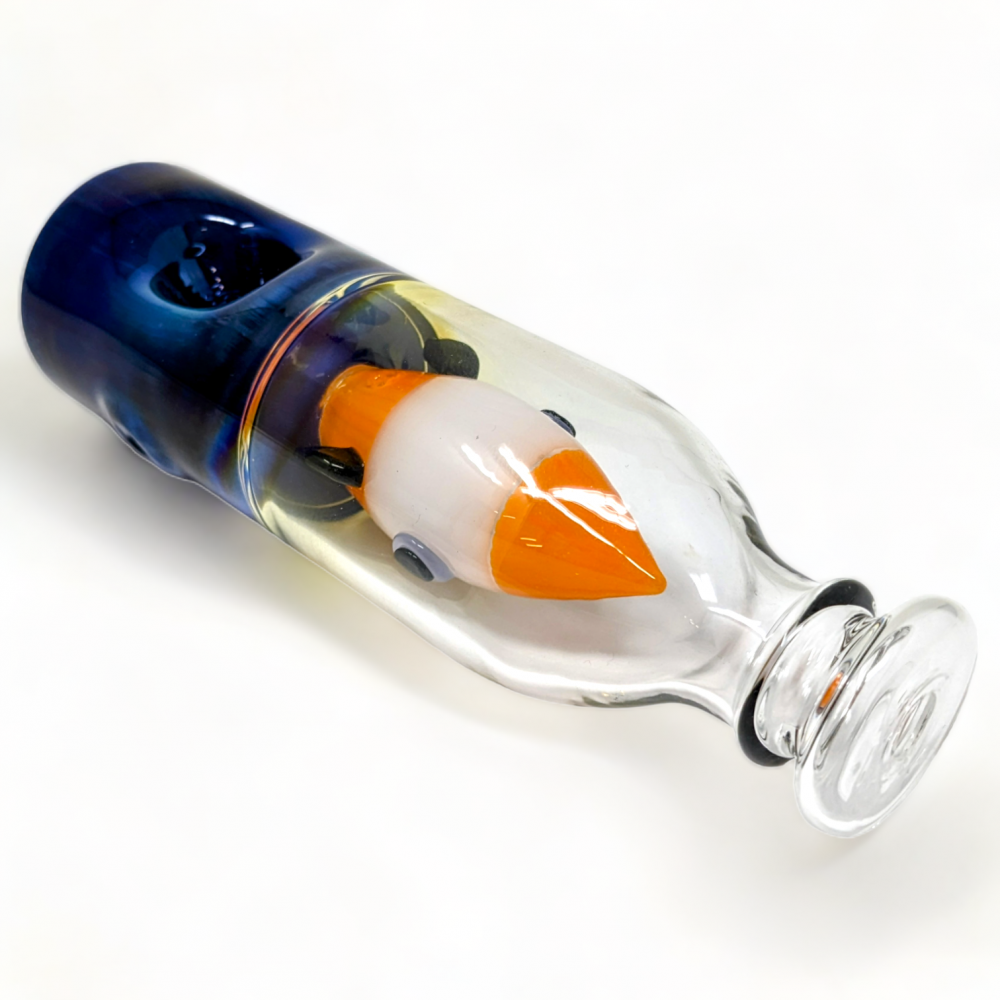 2 IN 1 "BOTTLE ROCKET BLITZ" HAND PIPE/WATERPIPE 6.5"