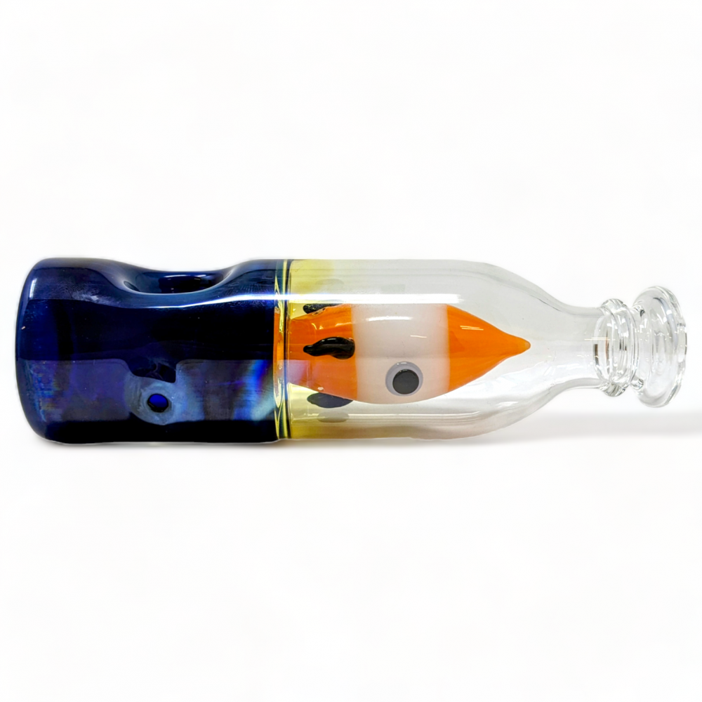 2 IN 1 "BOTTLE ROCKET BLITZ" HAND PIPE/WATERPIPE 6.5"