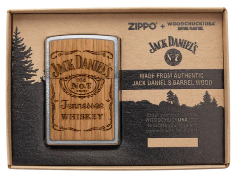 ZIPPO - JACK DANIEL'S WOODCHUCK USA DESIGN LIGHTER - 1CT