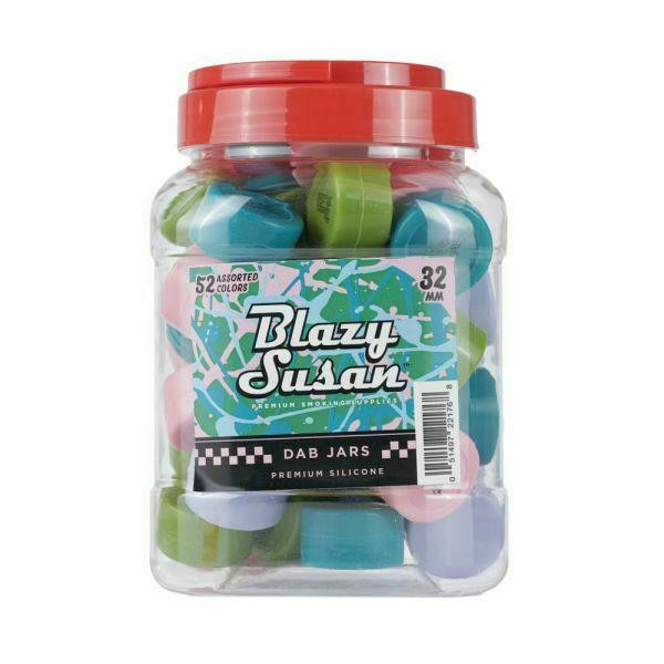 BLAZY SUSAN DAB JAR 32MM ASSORTED COLOR - JAR OF 52CT