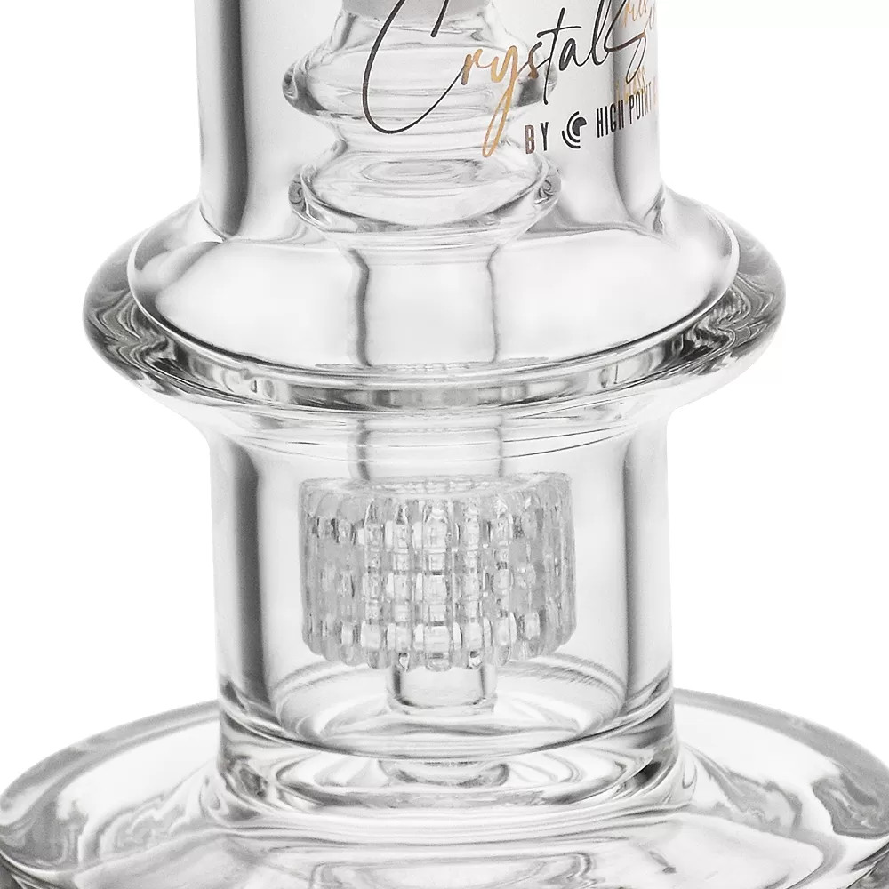 CRYSTAL SERIES BY HPG - 7.5" LOW PROFILE MATRIX PERC WATER PIPE