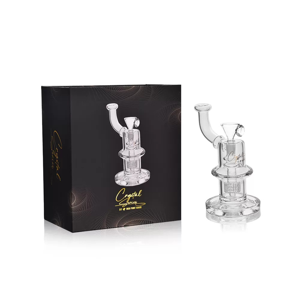 CRYSTAL SERIES BY HPG - 7.5" LOW PROFILE MATRIX PERC WATER PIPE