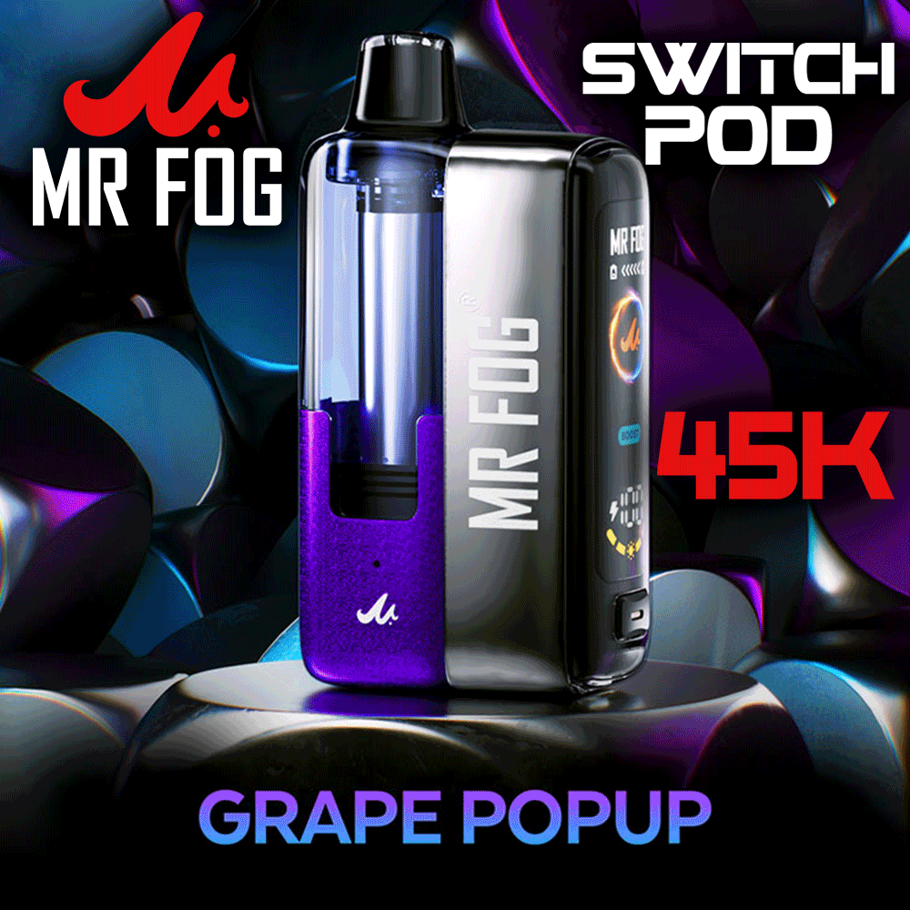 MR FOG SWITCH 45,000 PUFFS (FULL KIT) DISPOSABLE VAPE - DISPLAY OF 5