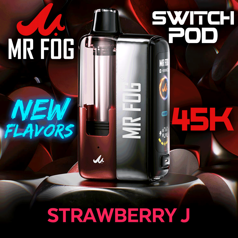 MR FOG SWITCH 45,000 PUFFS (FULL KIT) DISPOSABLE VAPE - DISPLAY OF 5