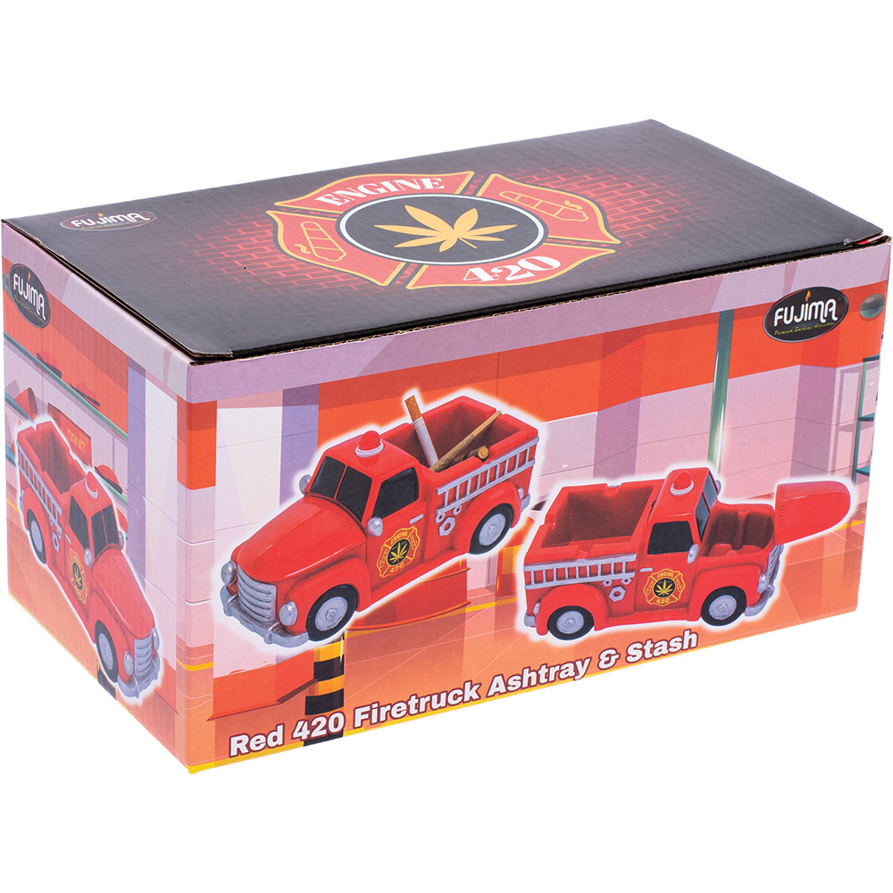 FUJIMA RED 420 FIRETRUCK ASHTRAY & STASH