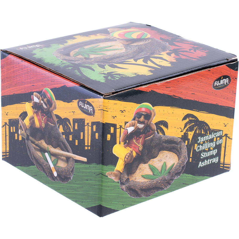 FUJIMA JAMAICAN CHILLING ON STUMP ASHTRAY