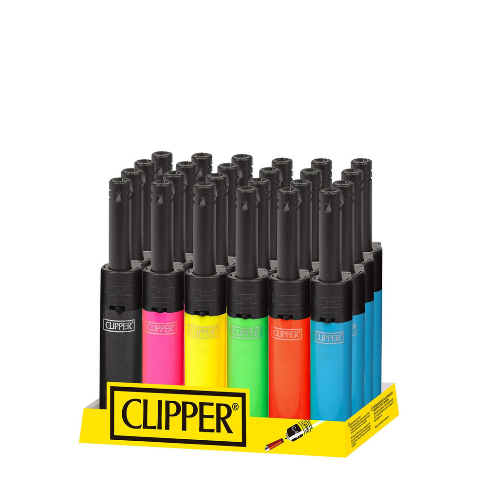 CLIPPER MINI TUBE SOLID FLUO ON BLACK - 24CT DISPLAY