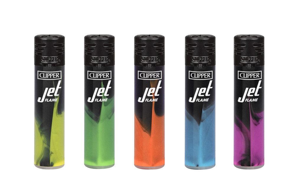 CLIPPER LIGHTERS CKJ11 JET DARK NEBULA - DISPLAY OF 48