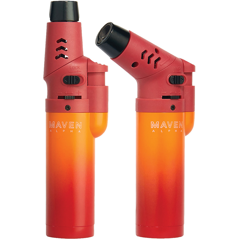 MAVEN ALPHA SINGLE JET FLAME LIGHTER - DISPLAY OF 15