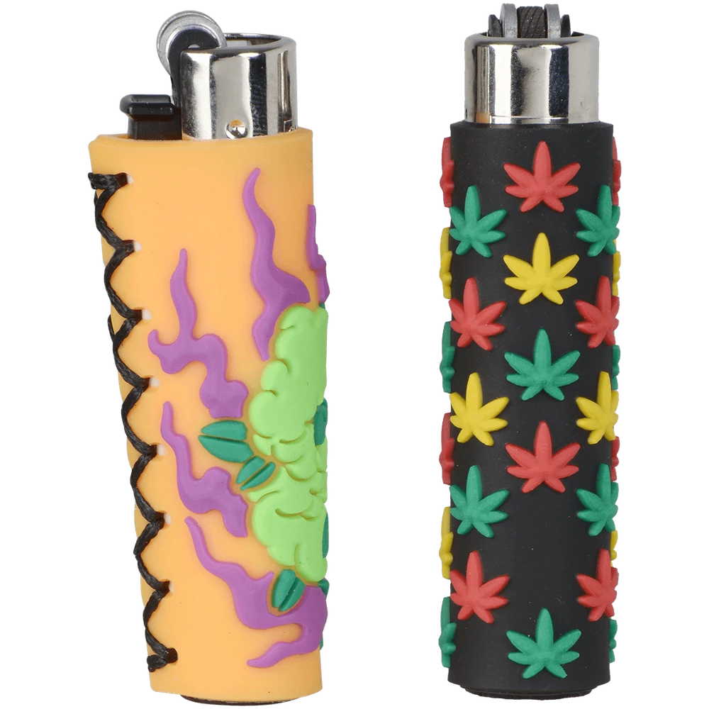 CLIPPER CP21 SILICONE POPCOVERS WEEDNESDA LIGHTERS - DISPLAY OF 30