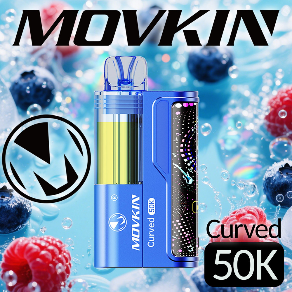MOVKIN CURVED 50,000 PUFFS DISPOSABLE VAPE (FULL KIT) - DISPLAY OF 5