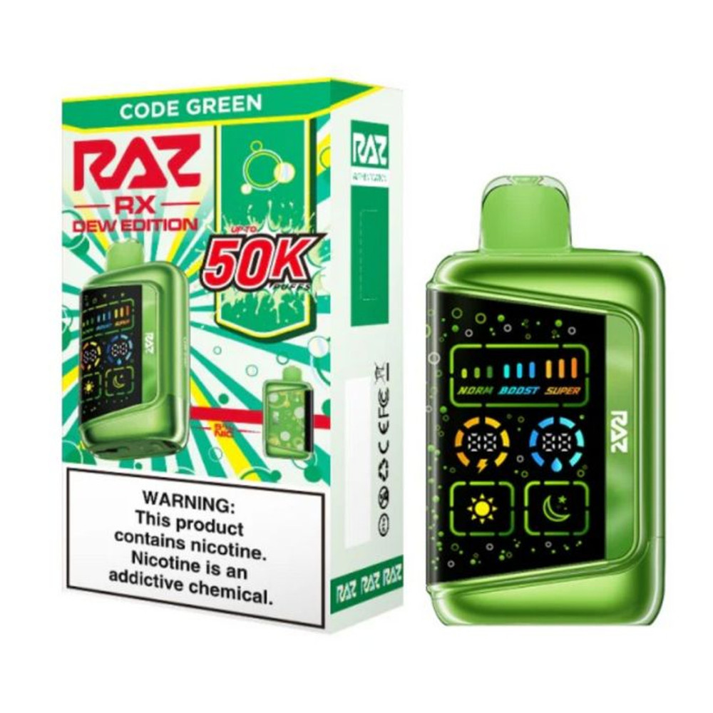 RAZ RX50K DEW EDITION 50,000 PUFFS DISPOSABLE VAPE - DISPLAY OF 5