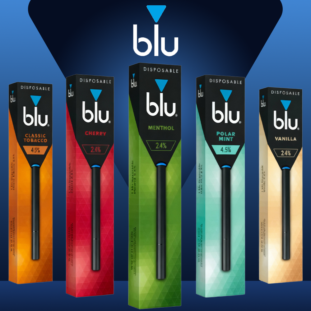 BLU 1ML DISPOSABLE 2.4% NIC - DISPLAY OF 5