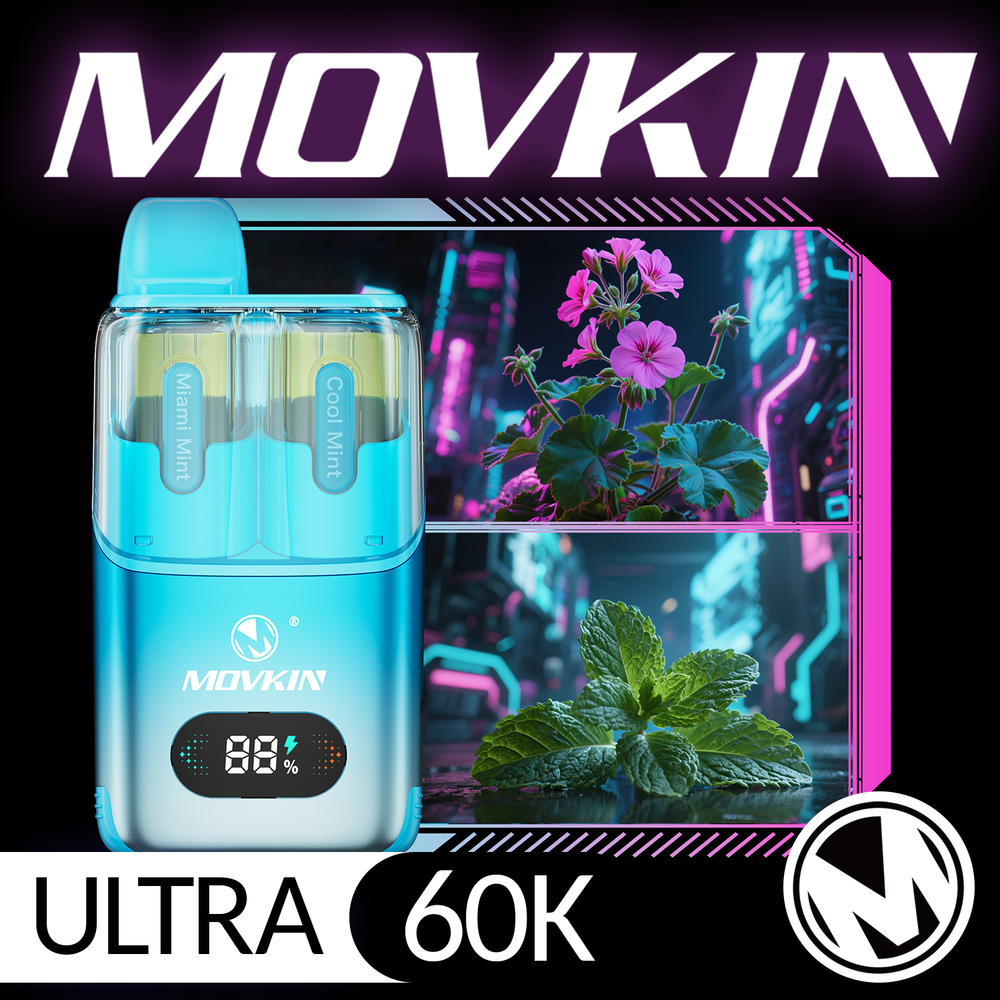 MOVKIN ULTRA 60,000 PUFFS DUAL FLAVOURS DISPOSABLE VAPE (FULL KIT) - DISPLAY OF 5