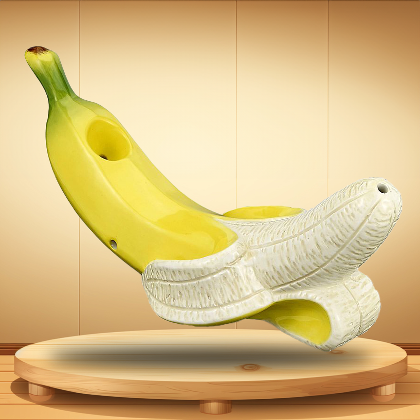 BANANA CERAMIC HANDPIPE - 1CT