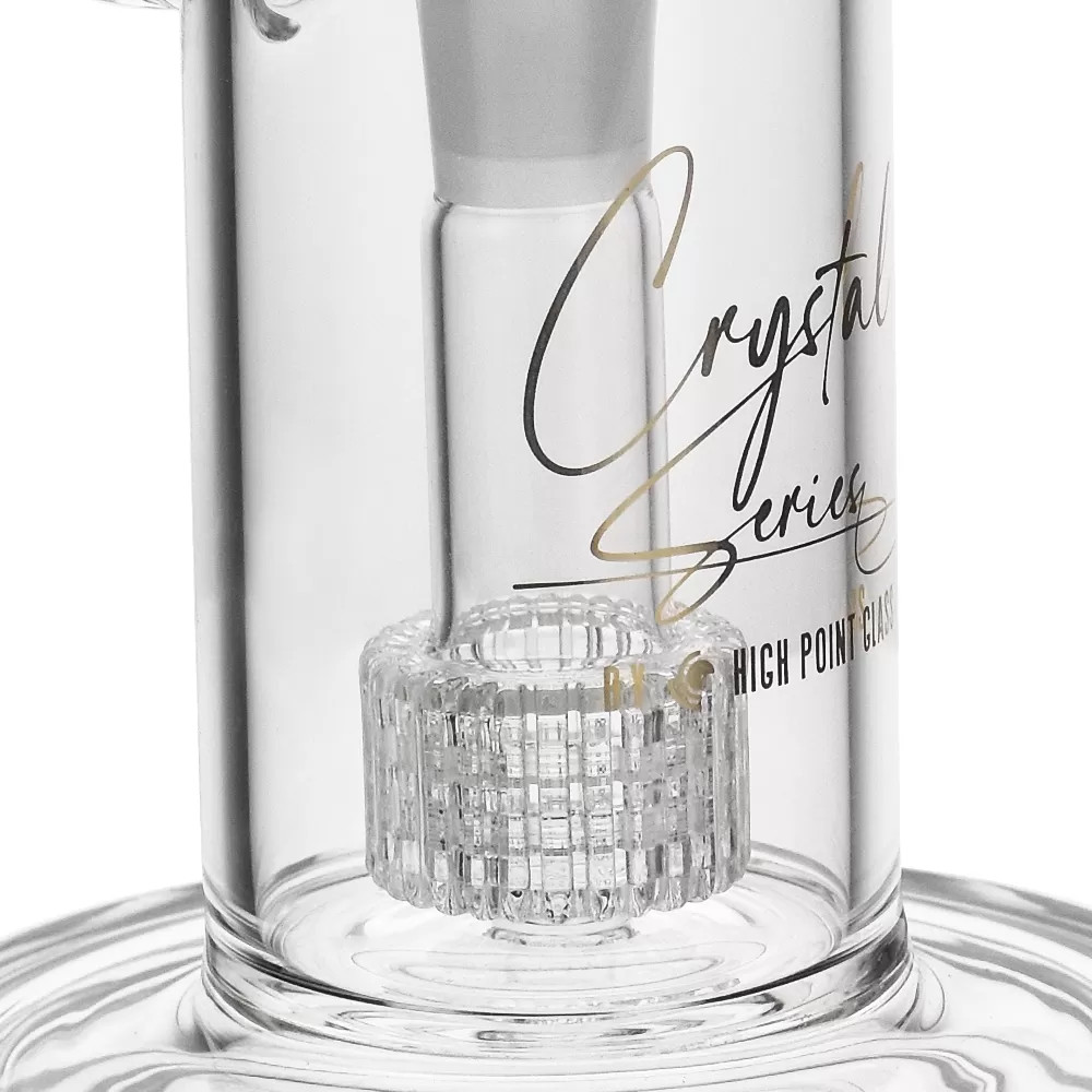 CRYSTAL SERIES BY HPG - 8" LOW PROFILE DOWN STEM MATRIX PERC WATER PIPE