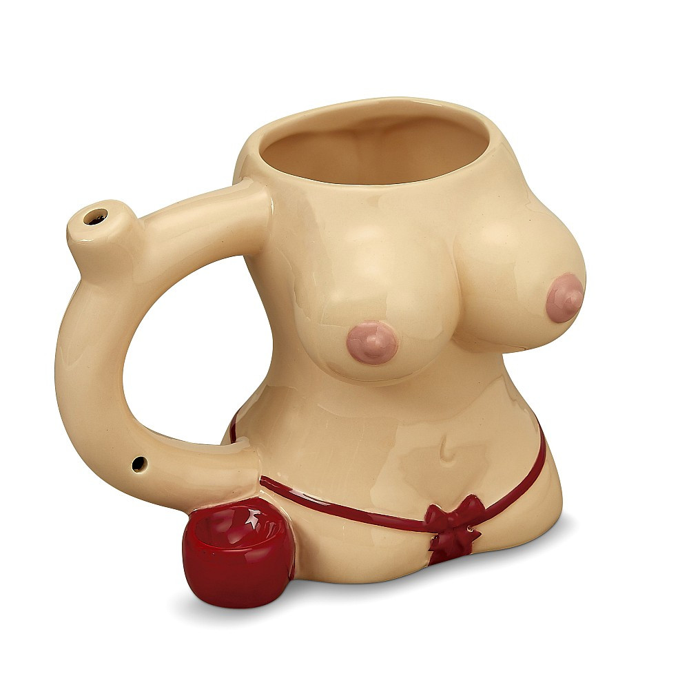 LARGE BREAST MUG CERAMIC HANDPIPE